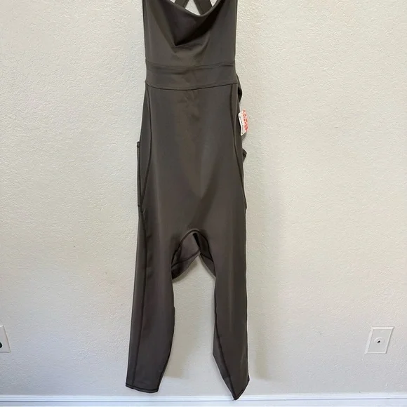 NEW free people movement My High Onesie brown jumpsuit size L - Picture 13 of 14